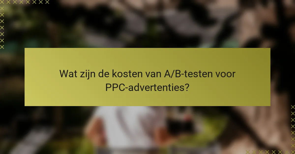 Wat zijn de kosten van A/B-testen voor PPC-advertenties?