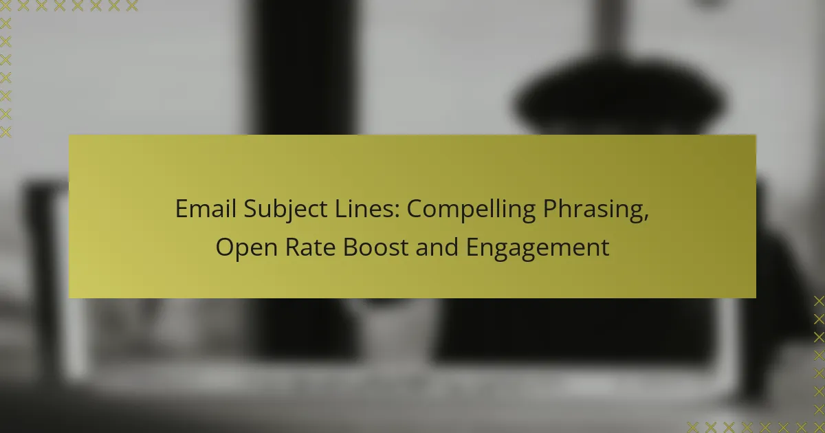 Onderwerpsregels voor e-mail: overtuigende formuleringen, verhoogde openrate en betrokkenheid