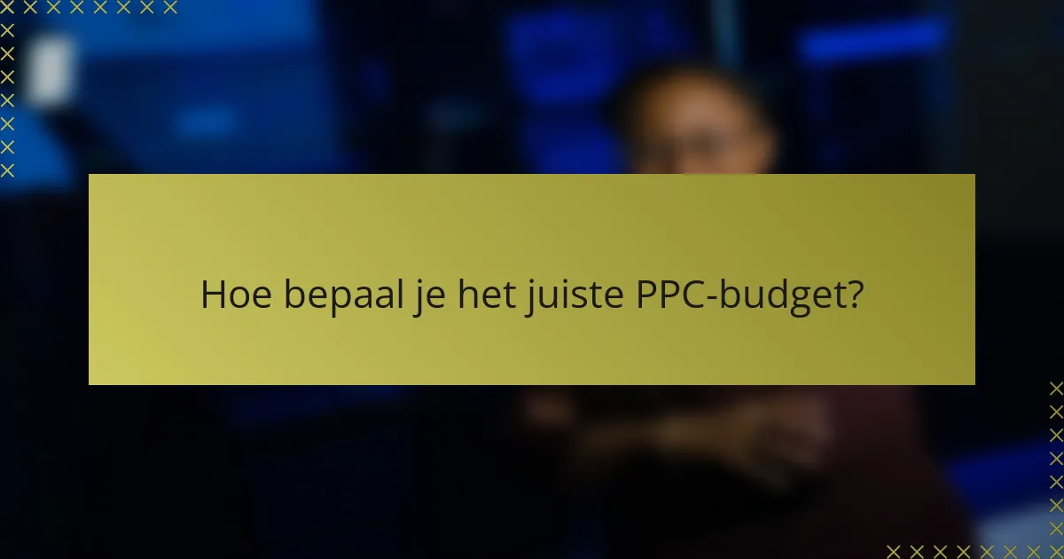 Hoe bepaal je het juiste PPC-budget?